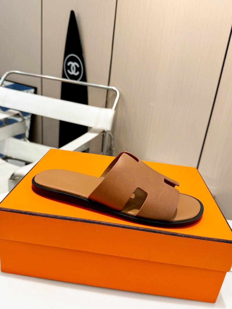 Hermes Izmir Sandal Gold Color Calfskin H041141ZH03390 view 5