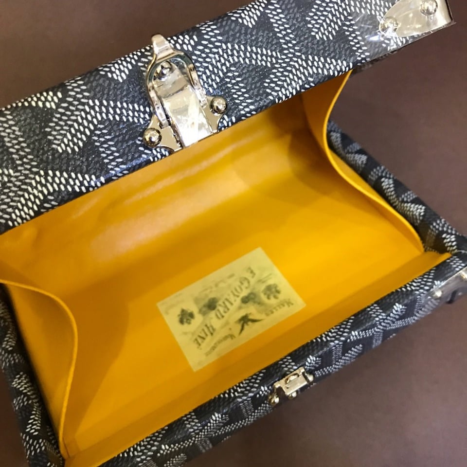 Goyard Minaudiere Trunk Bag 17Cm Grey Canvas view 10
