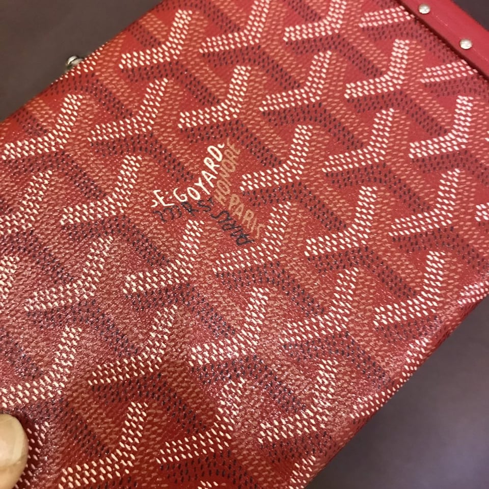 Goyard Minaudiere Trunk Bag 17Cm Red Canvas view 8