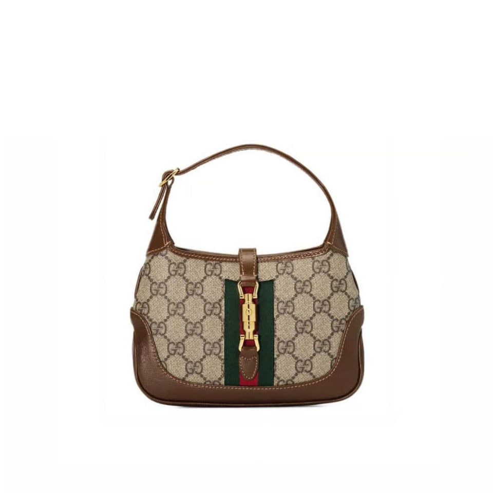 Gucci Jackie 1961 Mini Shoulder Bag in GG Canvas 19cm view 2