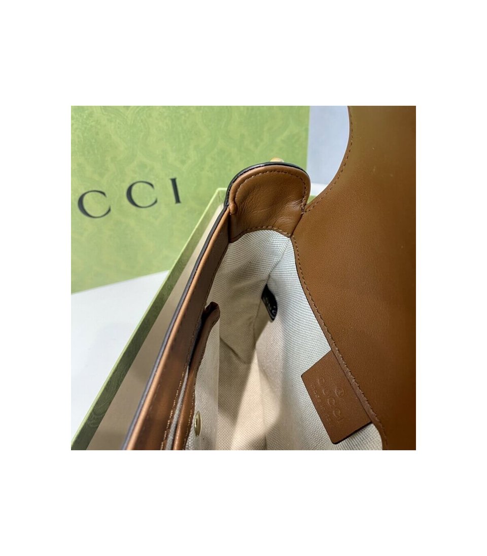 Gucci Lady Web Original GG Small Shoulder Bag Brown view 17
