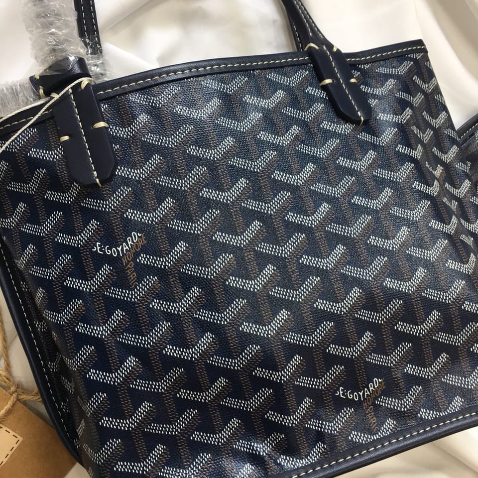 Goyard Anjou Mini Bag 20cm Black Canvas view 3