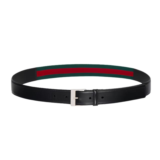 Gucci Belt With Squared Buckle ‎Black 874726 AAGRY 1053