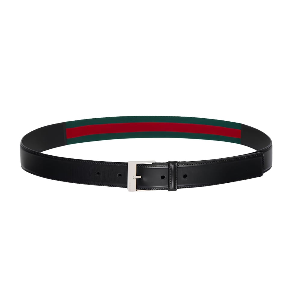 Gucci Belt With Squared Buckle ‎Black 874726 AAGRY 1053