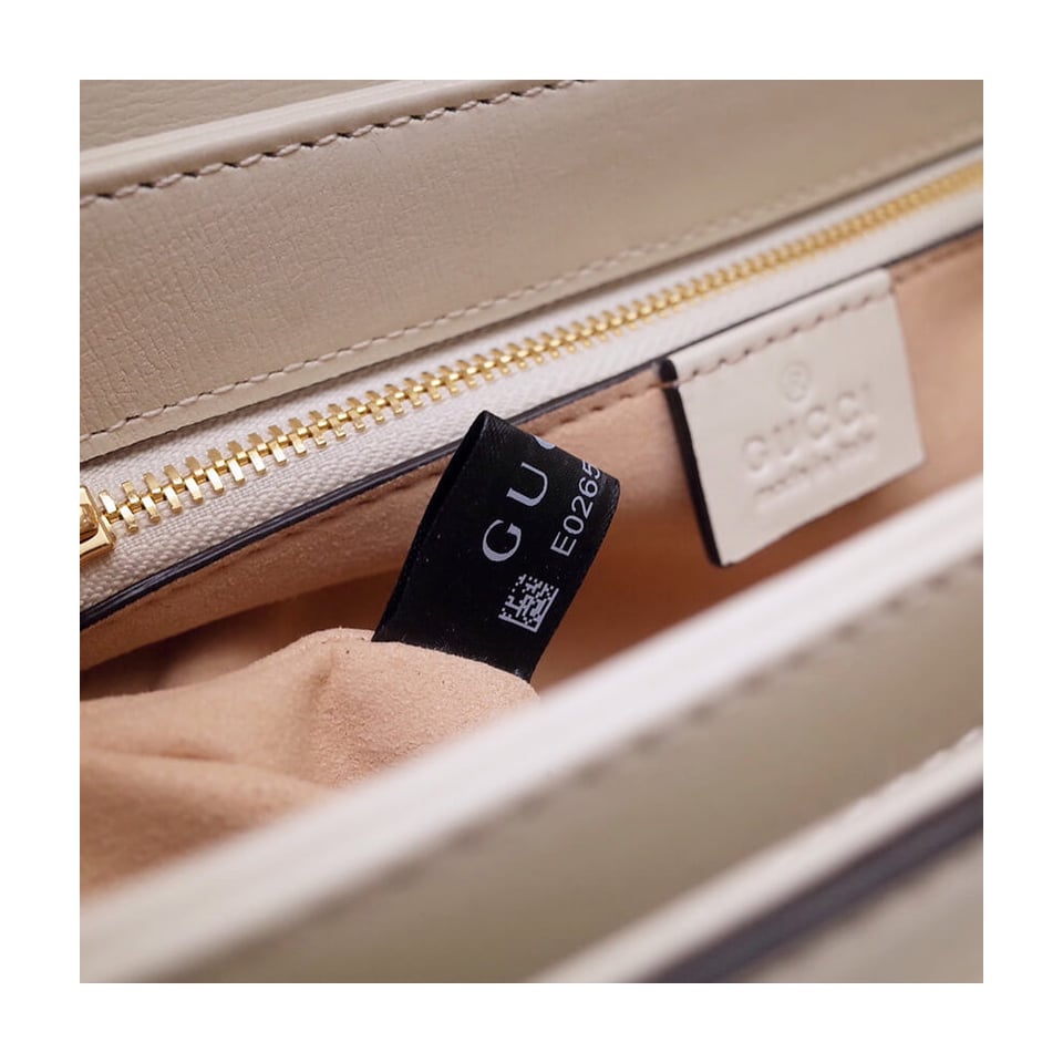 Gucci Horsebit 1955 Shoulder Bag In White Leather view 13