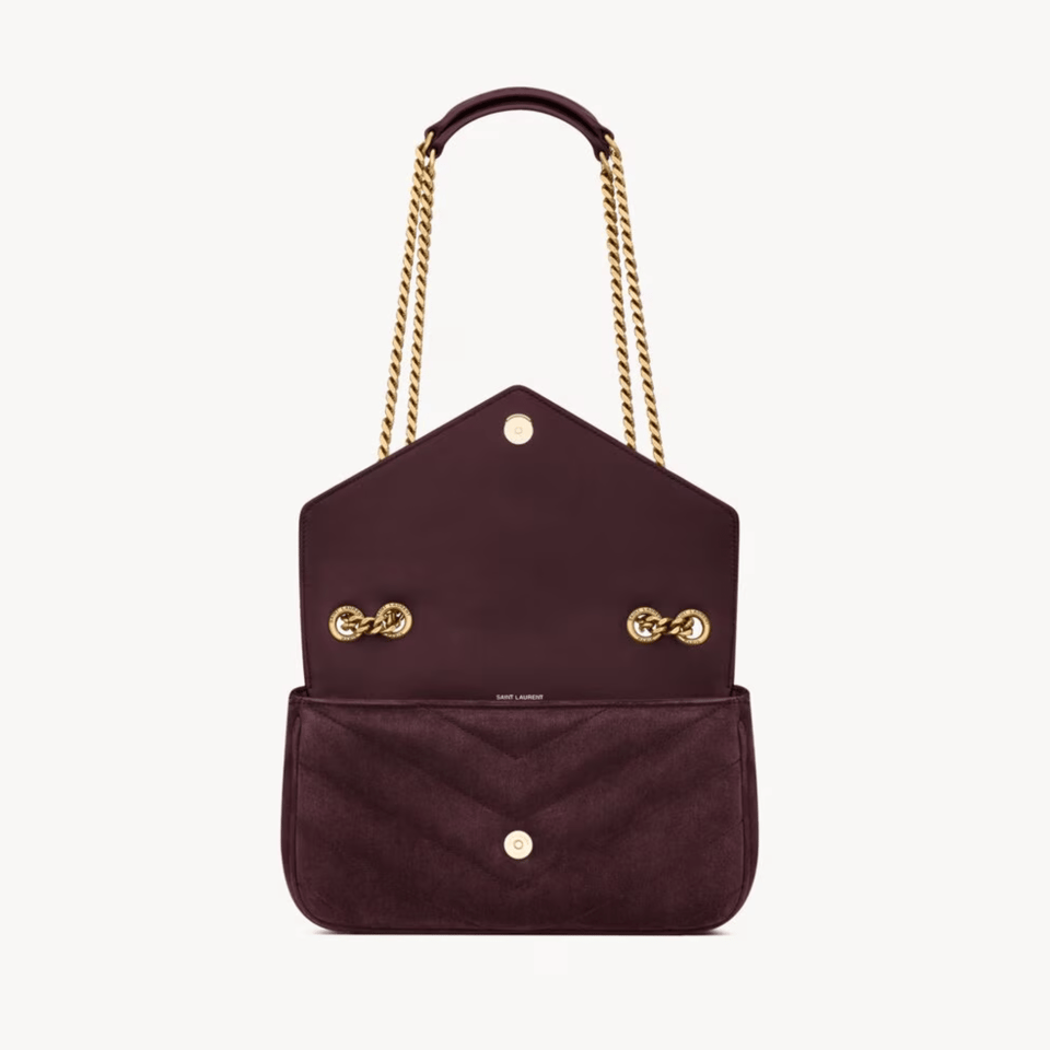 Saint Laurent Loulou Small Smoky Burgundy 24cm/9.4in view 5