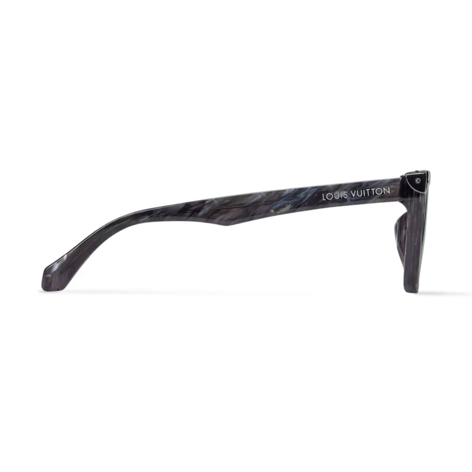 Louis Vuitton Heritage Square-Shaped Sunglasses Marble Gray Square-shaped Z3286U view 3