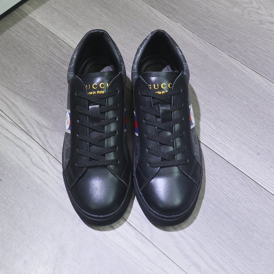 Gucci Gg Supreme Sneaker Black Gg Blue And Orange Web view 7