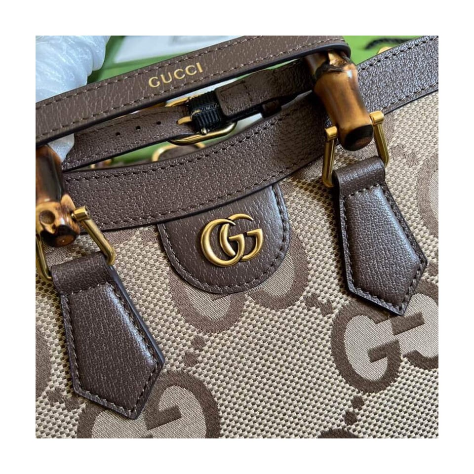Gucci Diana Jumbo GG Small Tote Bag Brown 27cm view 11