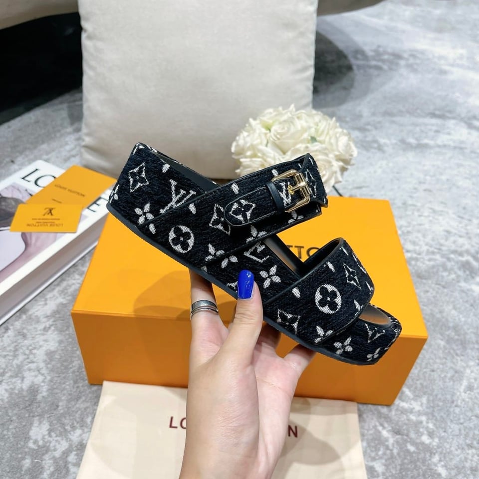 Louis Vuitton Mule Jumbo Flatform Black 1A94Uw view 8
