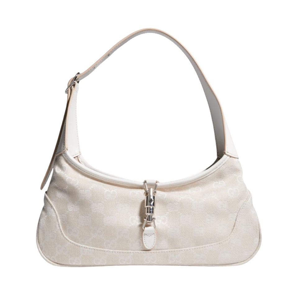 Gucci Jackie Slim Medium Shoulder Bag 27.9cm/11in Ivory GG Canvas 874744