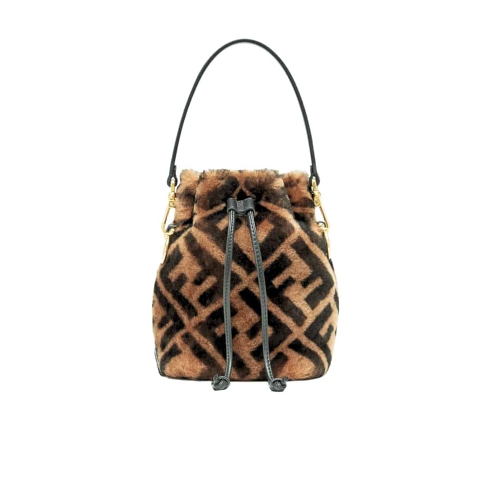 Fendi Mon Tresor Sheepskin Bag Brown 20Cm view 2