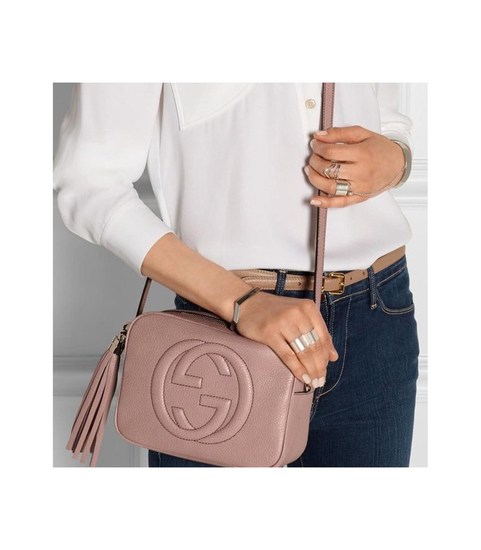Gucci Soho Small Leather Disco Bag Pink view 3