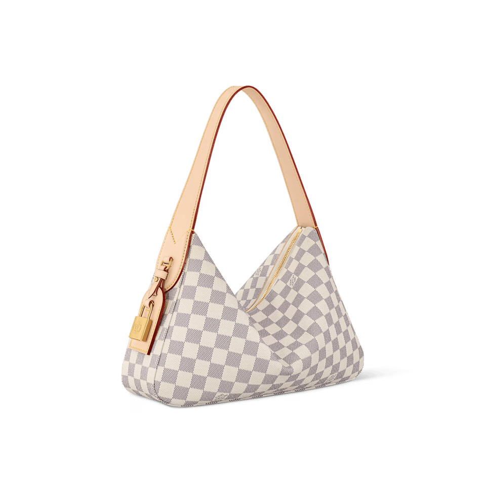 Louis Vuitton Slouchy PM Small Damier Azur Shoulder Bag 33cm/13in N00116 view 8