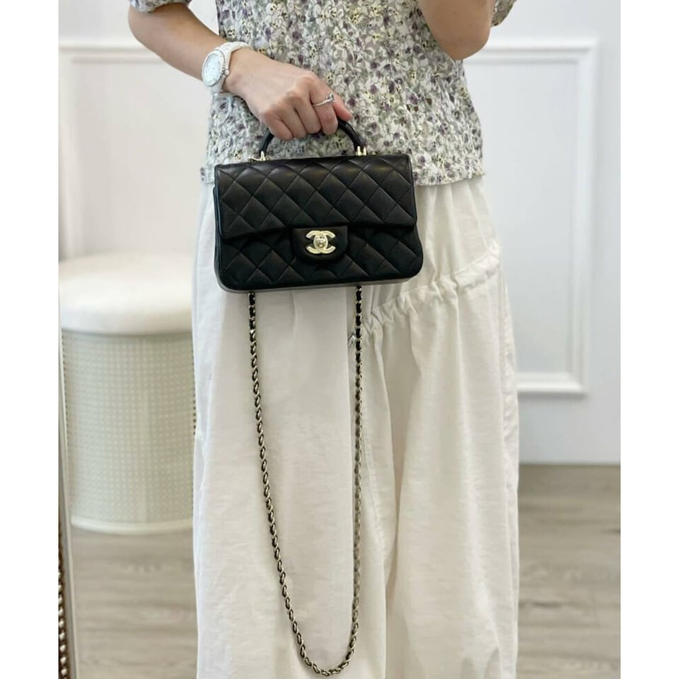 Chanel Mini Flap Bag With Top Handle view 4