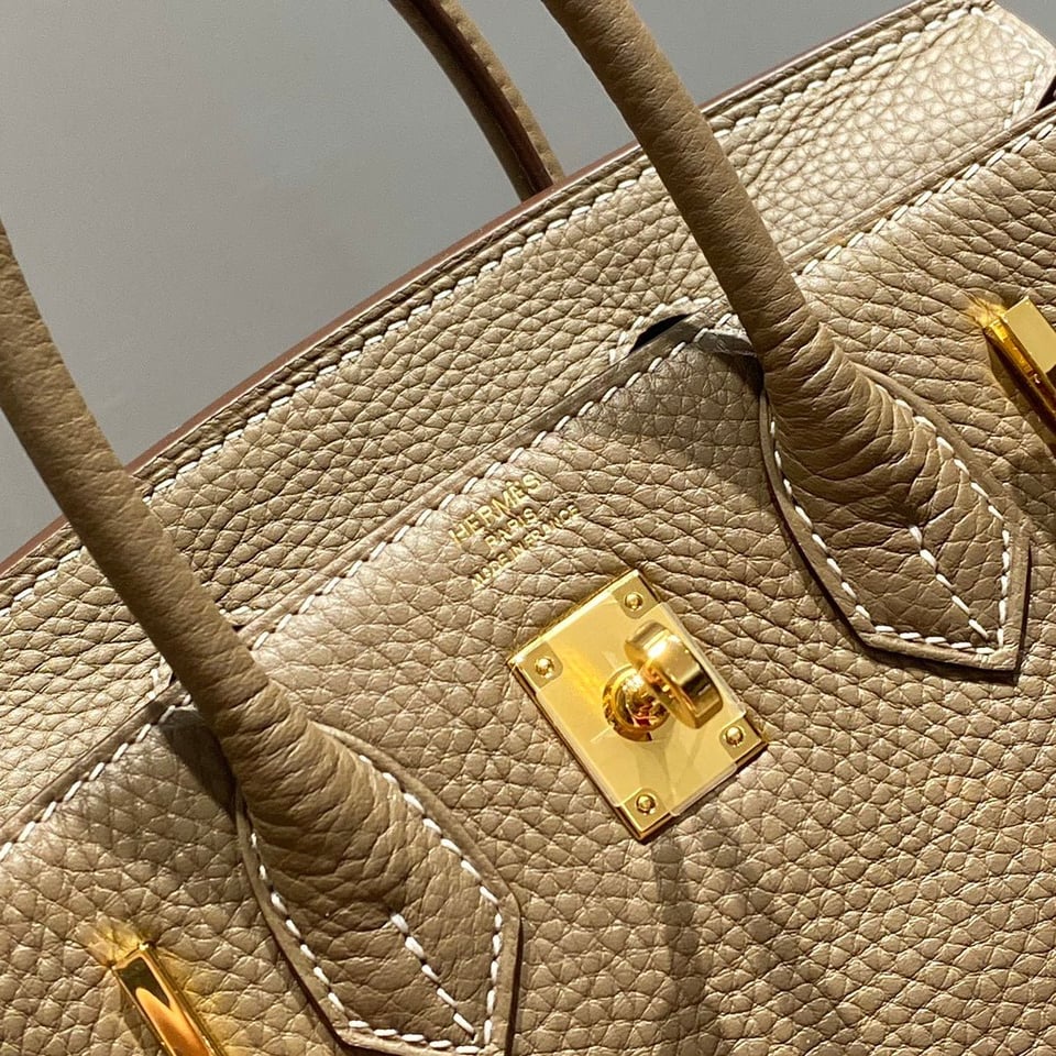 Hermes Birkin 20Cm Etoupe Togo Leather Gold Hardware view 9