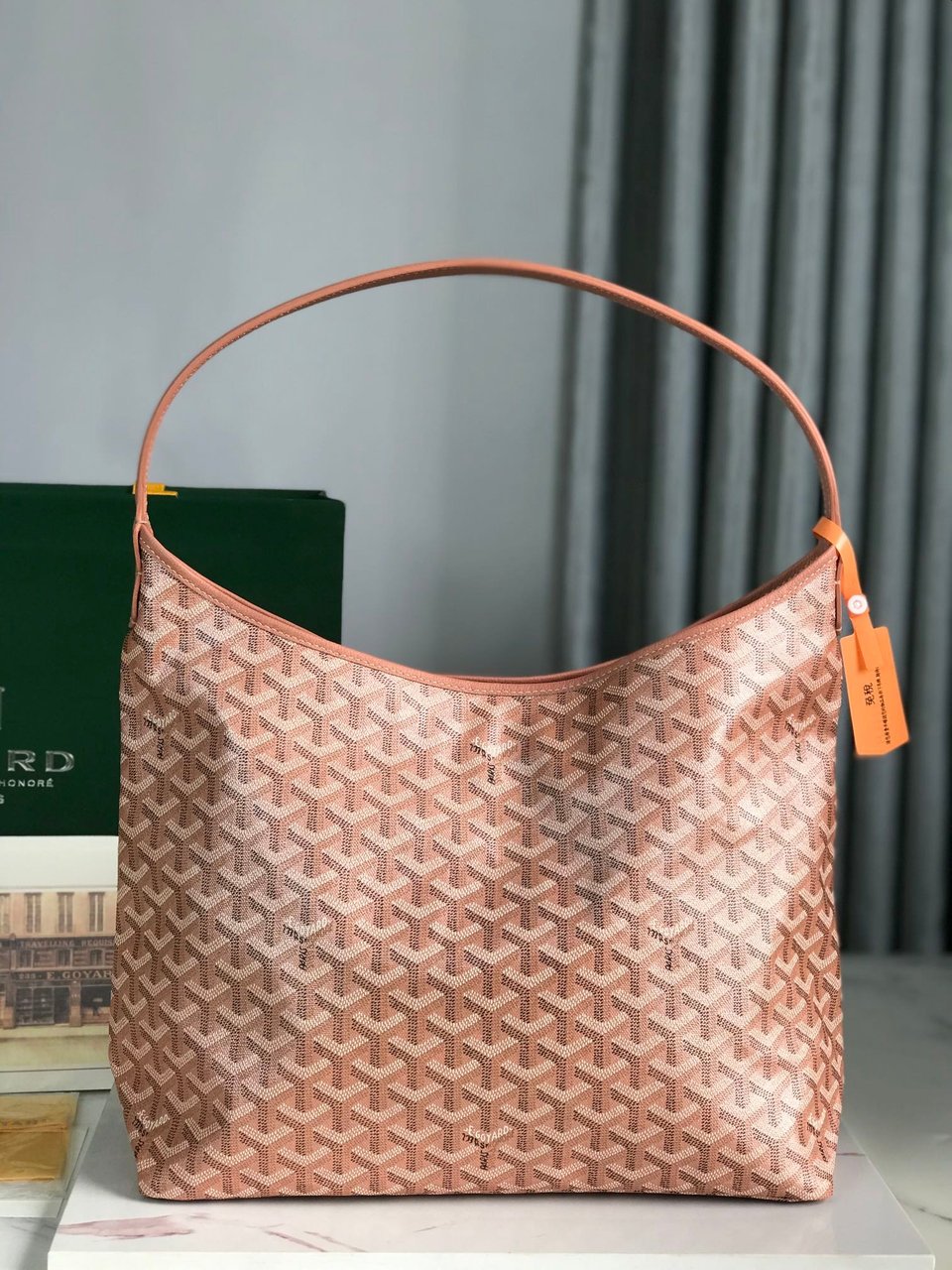 Goyard Hobo Bohème 42 Cm Manhattan Pink Goyardine Canvas And Lambskin view 3