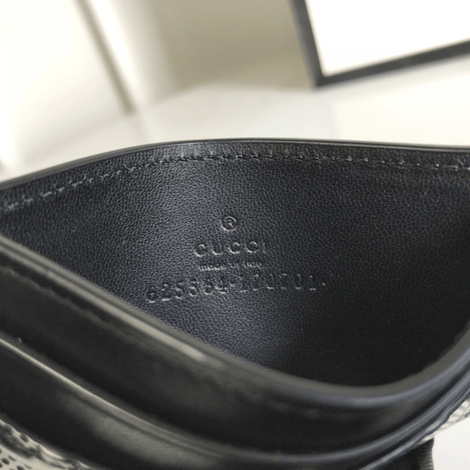 Gucci GG Embossed Card Case Black 4in/10cm For Men view 5