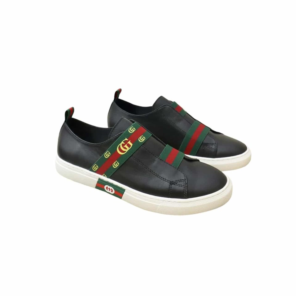 Gucci Gg Slip On Sneaker Leather Black view 2