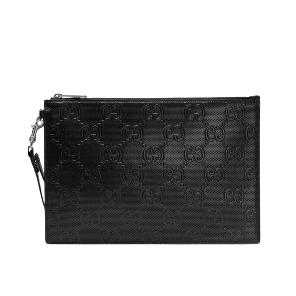 Gucci GG Embossed Pouch Black 12in/31cm For Men view 2