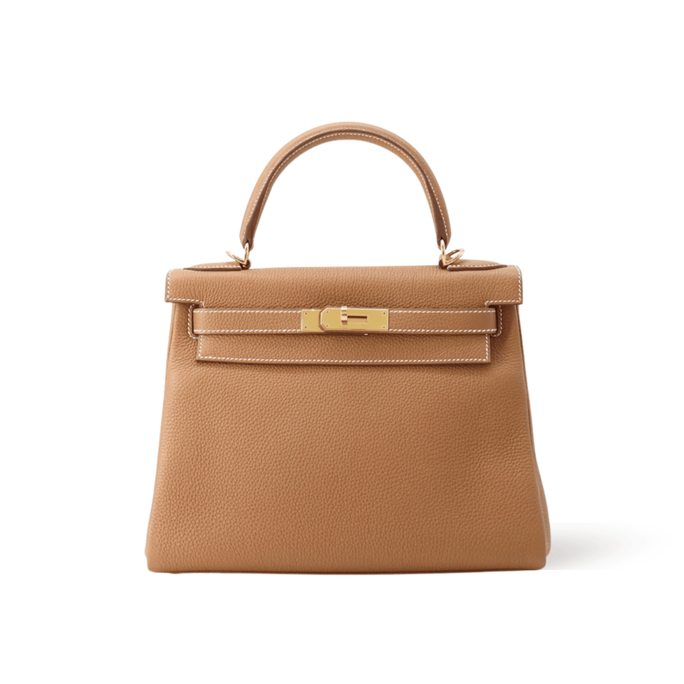 Hermes Kelly 28 Bag In Gold Togo Leather For Women 28cm/11in view 2