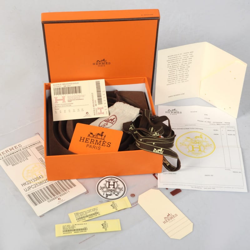 Hermes H Belt Buckle &amp; Reversible Leather Strap 38 mm HB03 view 12