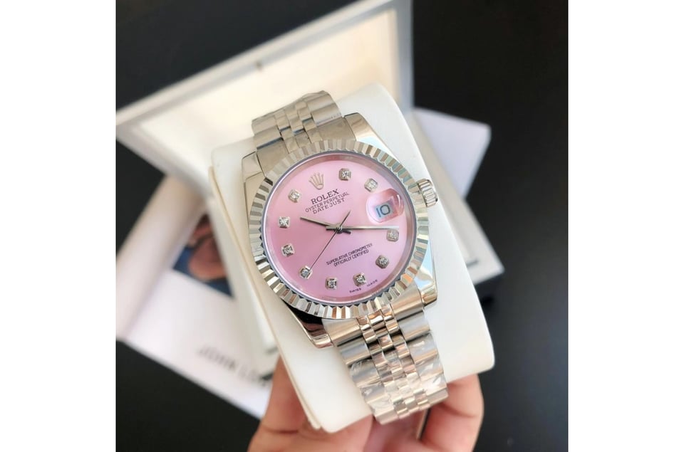 Rolex Datejust 36/28mm SS/SS Jub Pink/Dial view 3