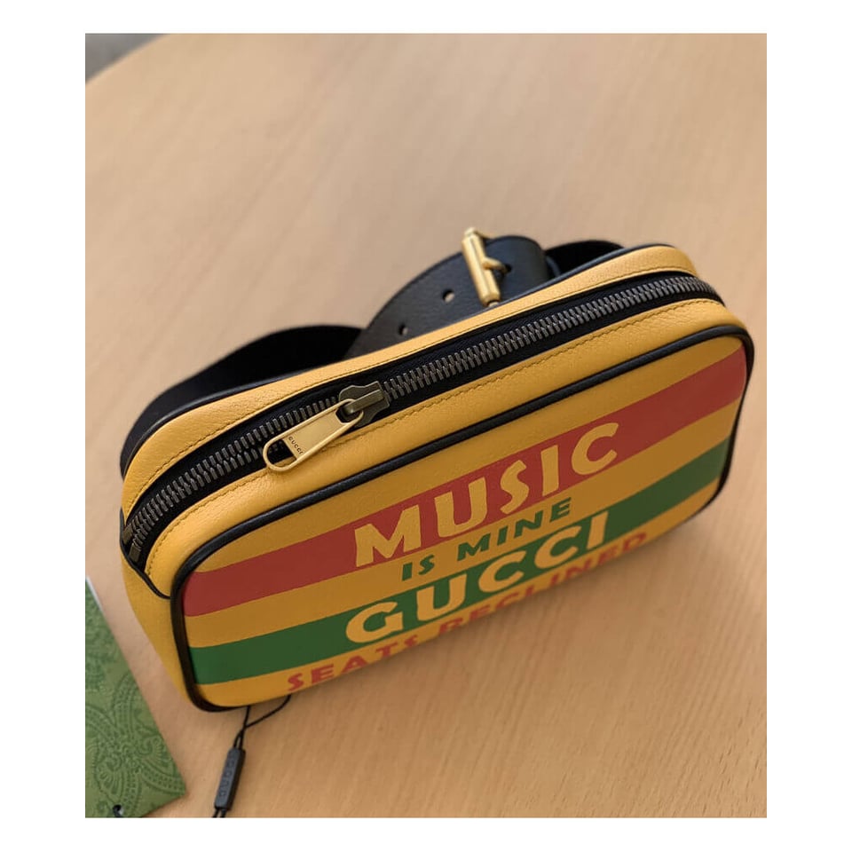 Gucci 100 Belt Bag In Yellow Leather view 10