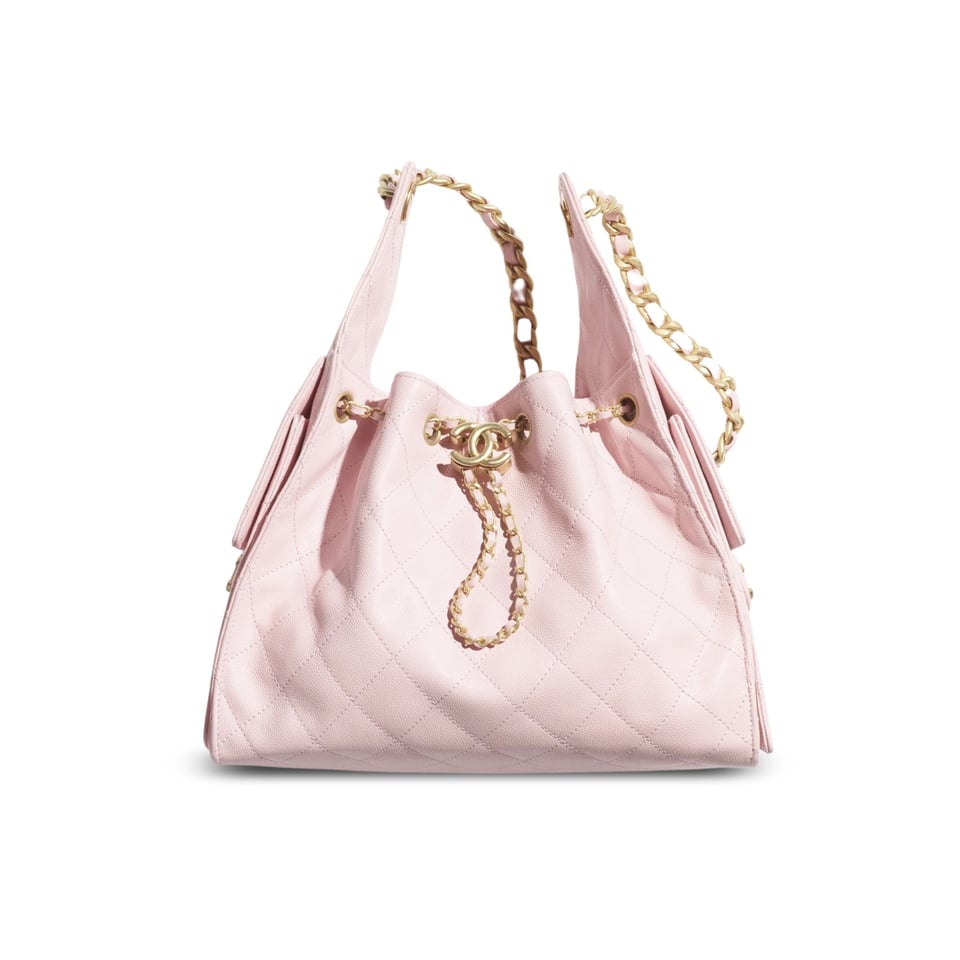 Chanel Spring-Summer 2025 Handbag Grained Calfskin &amp; Gold-Tone Metal Pink 30Cm/ 11.8In view 2