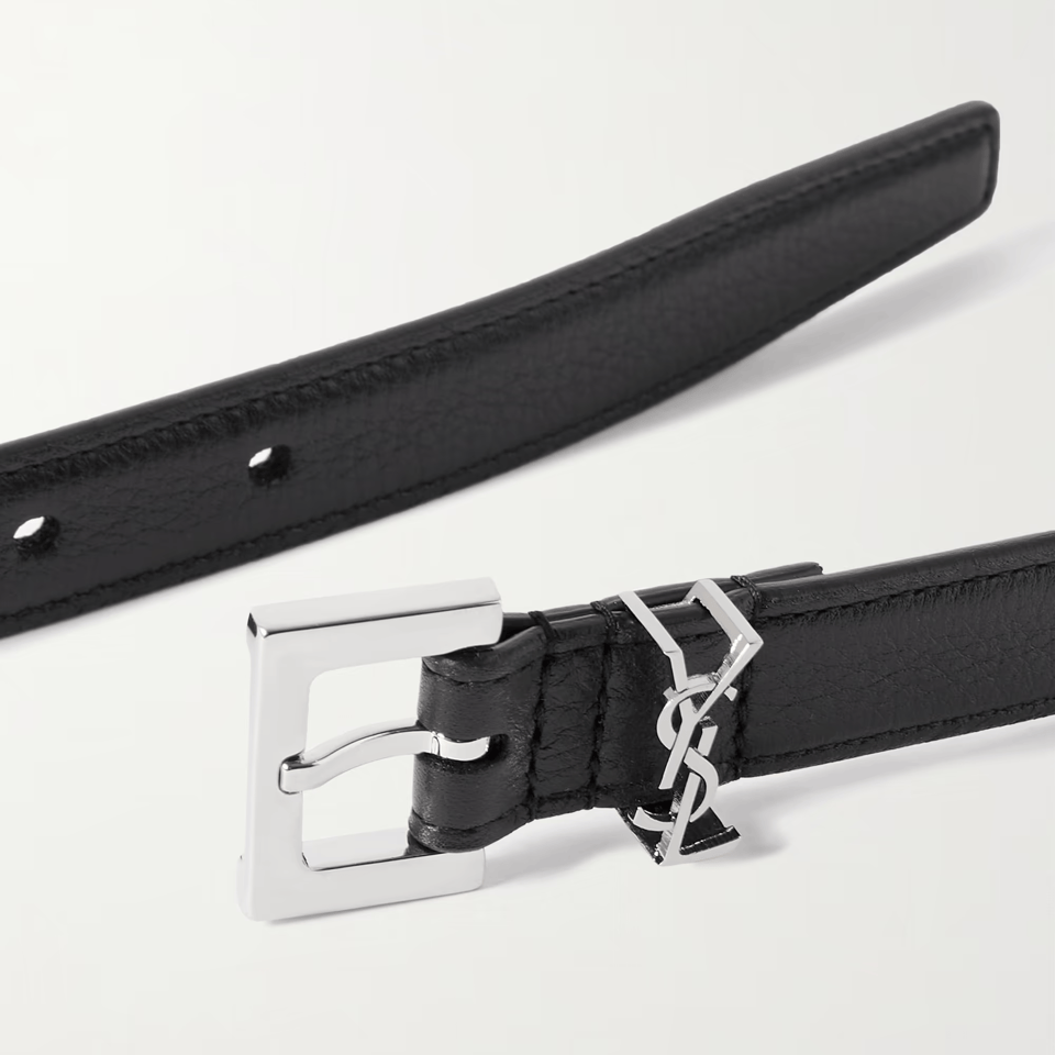 Saint Laurent Cassandre Leather Belt view 3