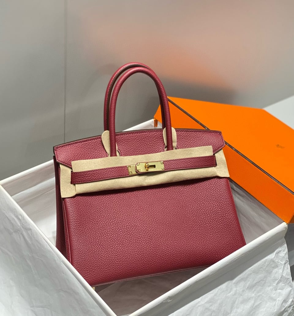 Hermes Birkin 25Cm Rouge H Togo Leather Gold Hardware view 2
