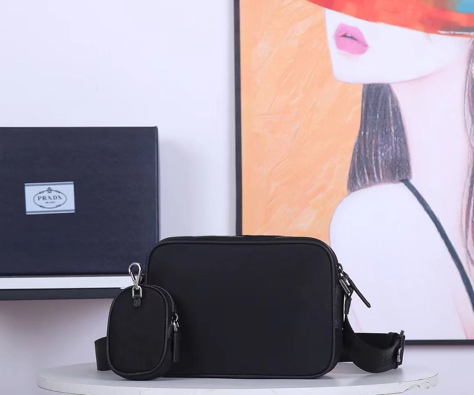 Prada Re-Nylon Shoulder Bag Black view 7