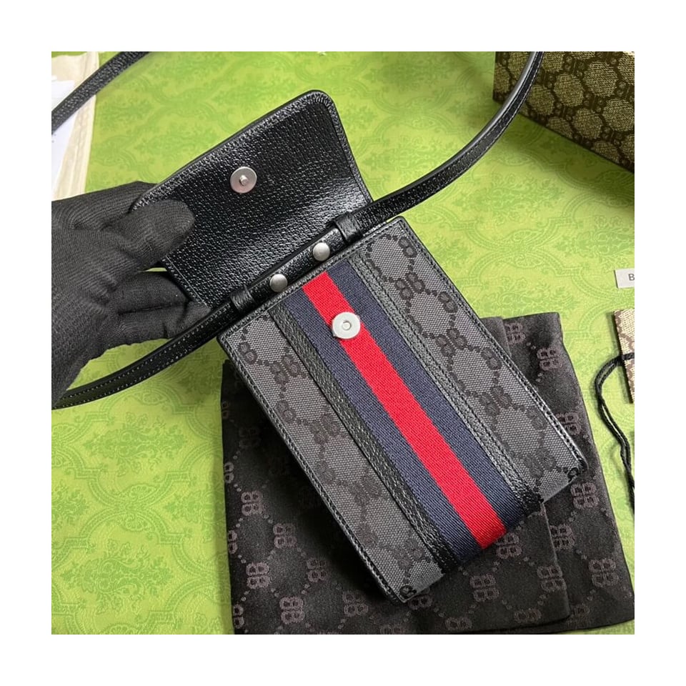 Balenciaga x Gucci Hacker Phone Bag Black view 7