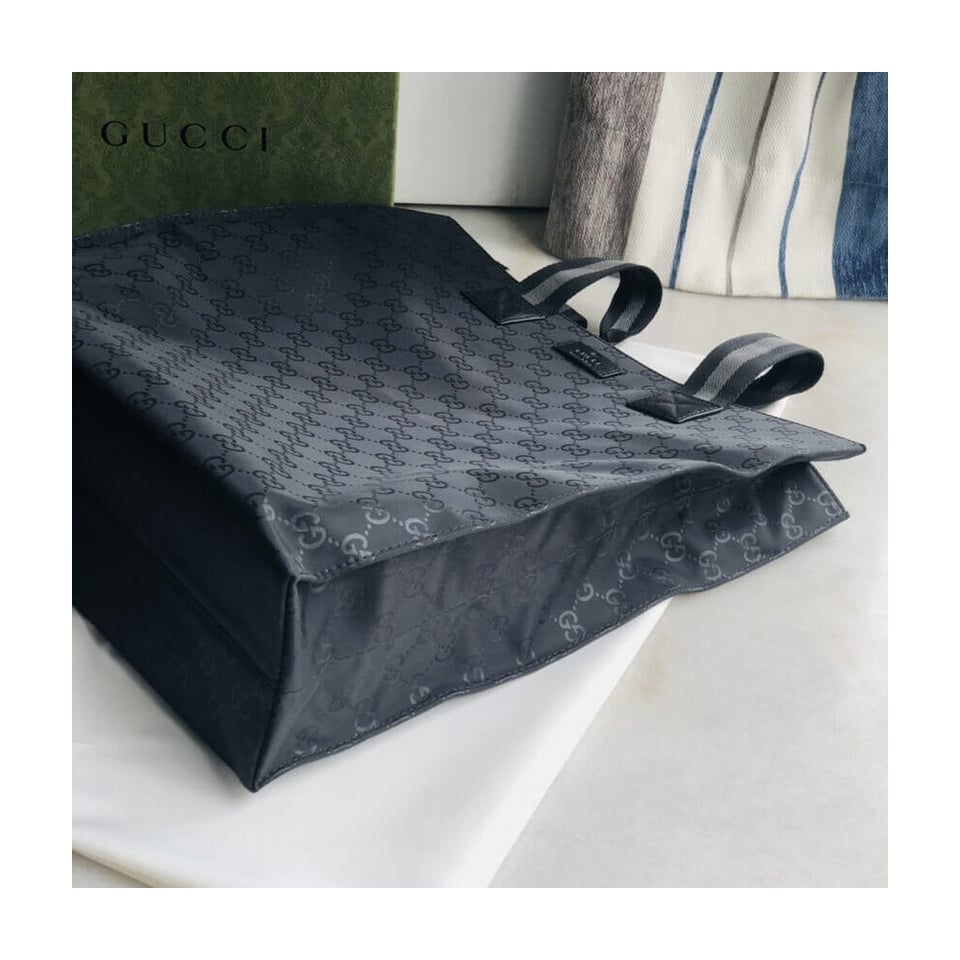 Gucci GG Guccissima Black Nylon Tall Tote Bag view 8