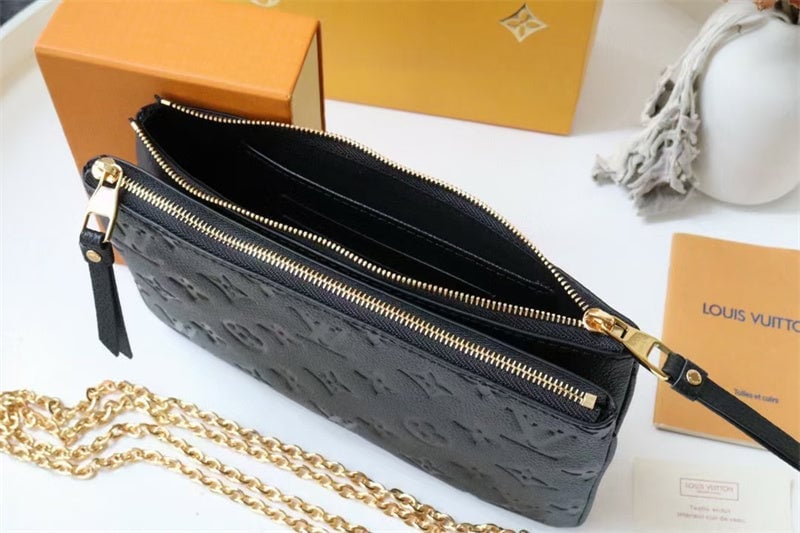 Louis Vuitton Double Zip Pochette 20Cm Black view 9
