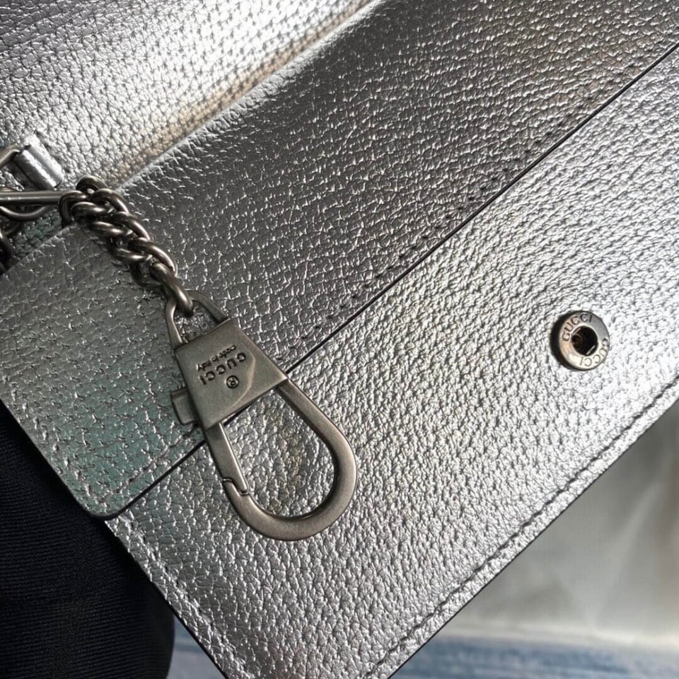 Gucci Dionysus Super Mini Bag in Silver view 10