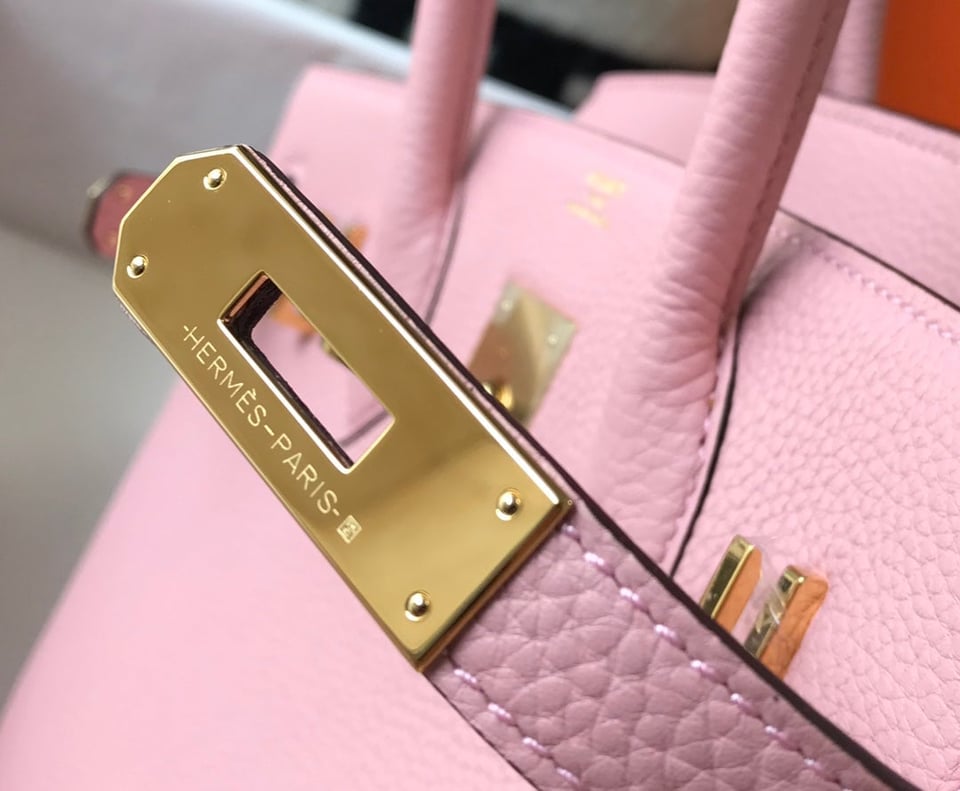 Hermes Birkin 35Cm Pink Togo Leather Gold Hardware view 9