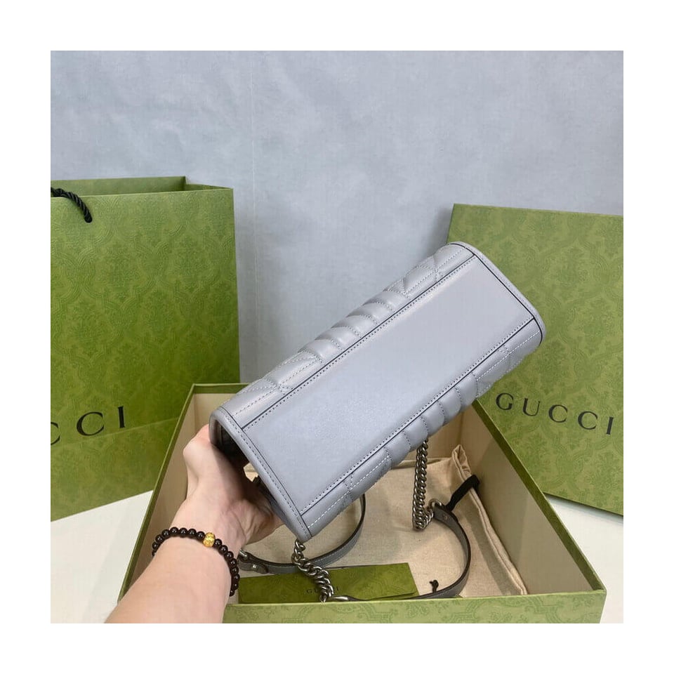 Gucci GG Marmont Small Tote Bag Grey view 10
