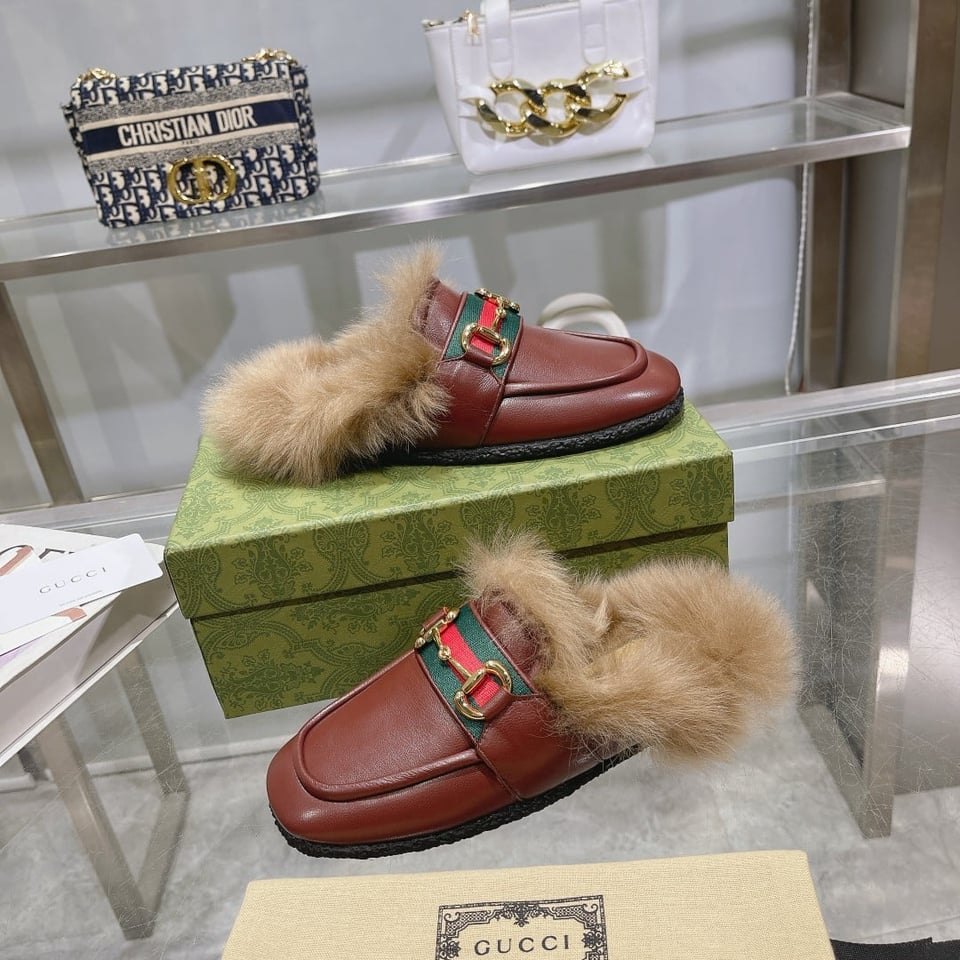 Gucci Men’S Slipper With Horsebit Brown view 3
