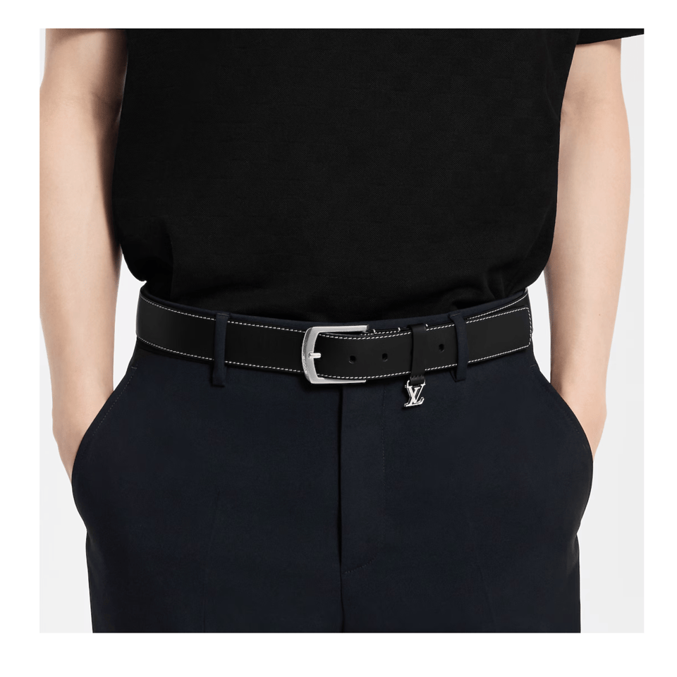 Louis Vuitton LV Black Everyday Pin 35mm Reversible Men Belt M8566U view 4