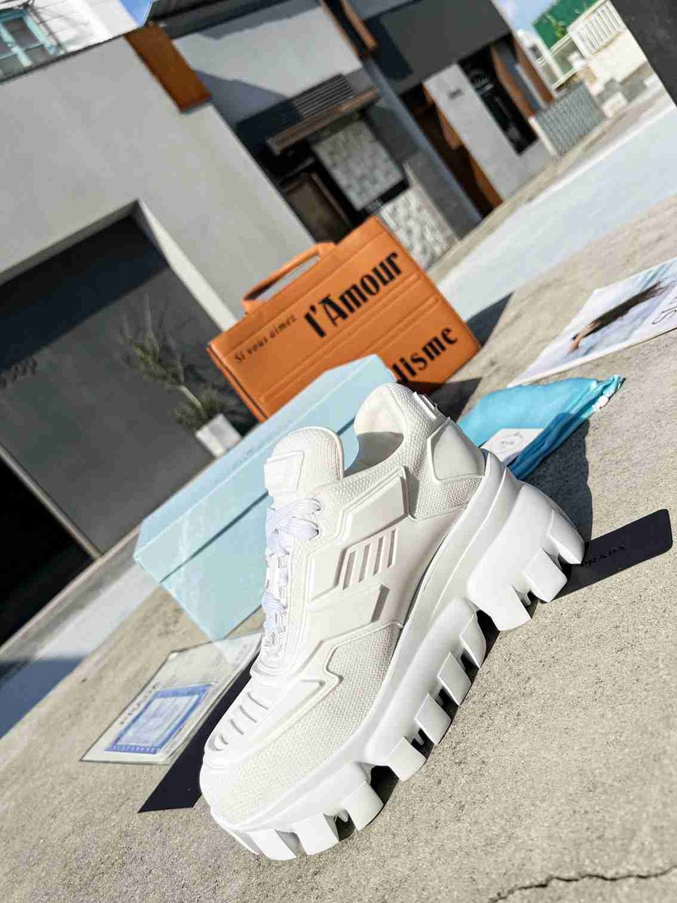 Prada Cloudbust Thunder Sneakers White 1E819L3Kr2F0009F050 view 6