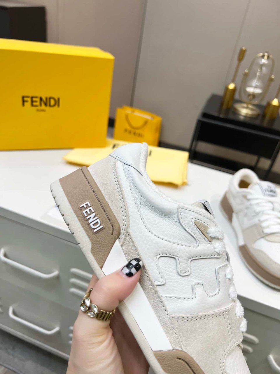 Fendi Match Suede Low Tops White 8E8252Ahh2F1Fhs view 7