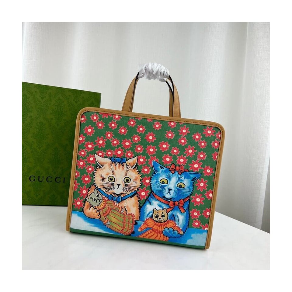 Gucci Kitten Print Tote Bag view 3