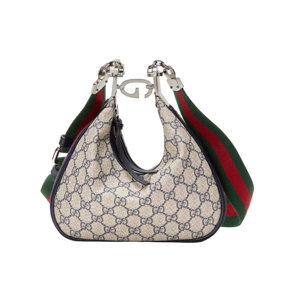 Gucci GG Supreme Attache Small Shoulder Bag Blue view 2