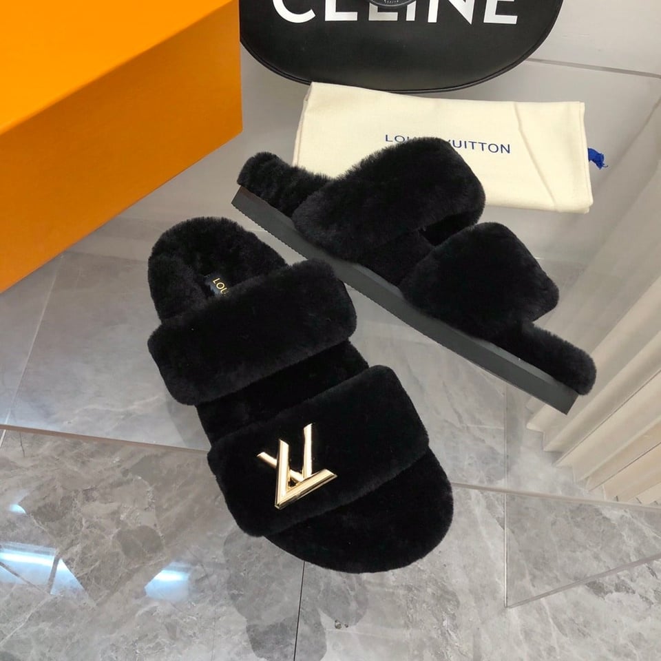 Louis Vuitton Lv Sunset Comfort Flat Mule Black view 6