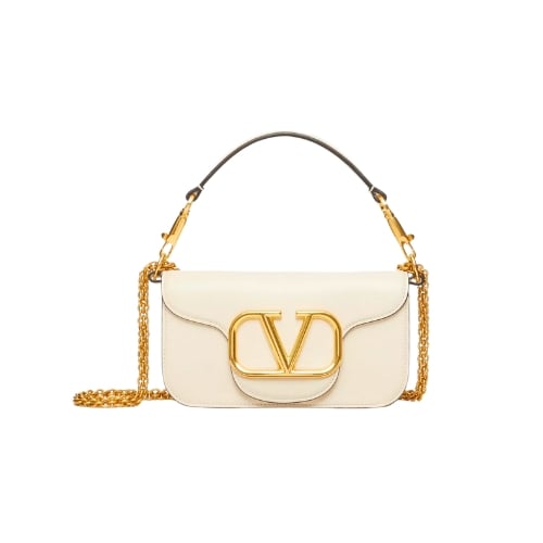 Valentino Locò Small Shoulder Bag In Calfskin White 1W2B0K53Zxli16