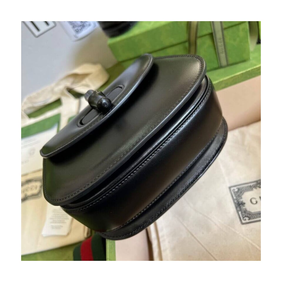 Gucci Mini Top Handle Bag with Bamboo Black view 6
