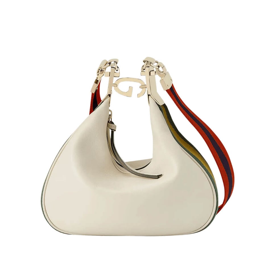 Gucci White Leather Attache Small Shoulder Bag view 2