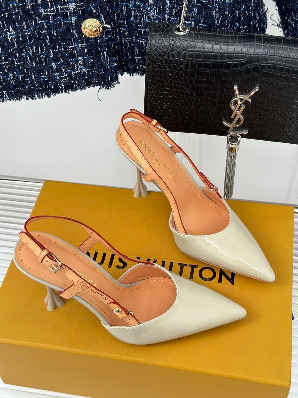 Louis Vuitton Blossom Slingback Pump Beige 1Ac8E0 view 10
