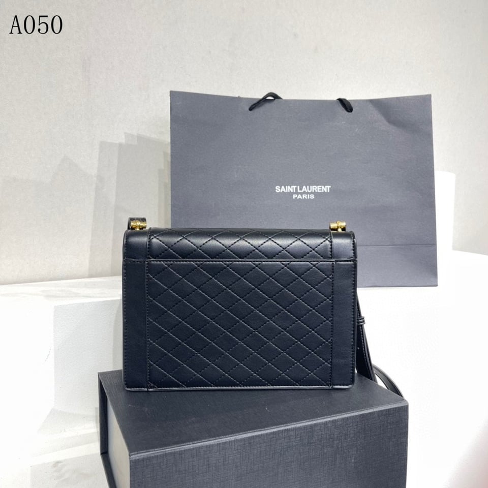 Saint Laurent Gaby Satchel In Quilted Black Gold 26Cm view 5